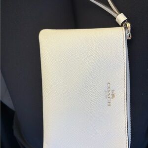 Coach White Wristlet